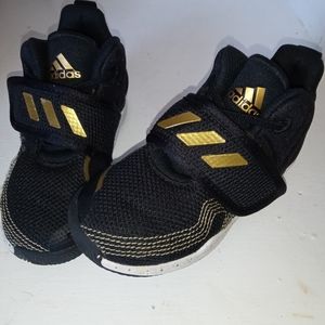 Black and Gold Toddler Adidas